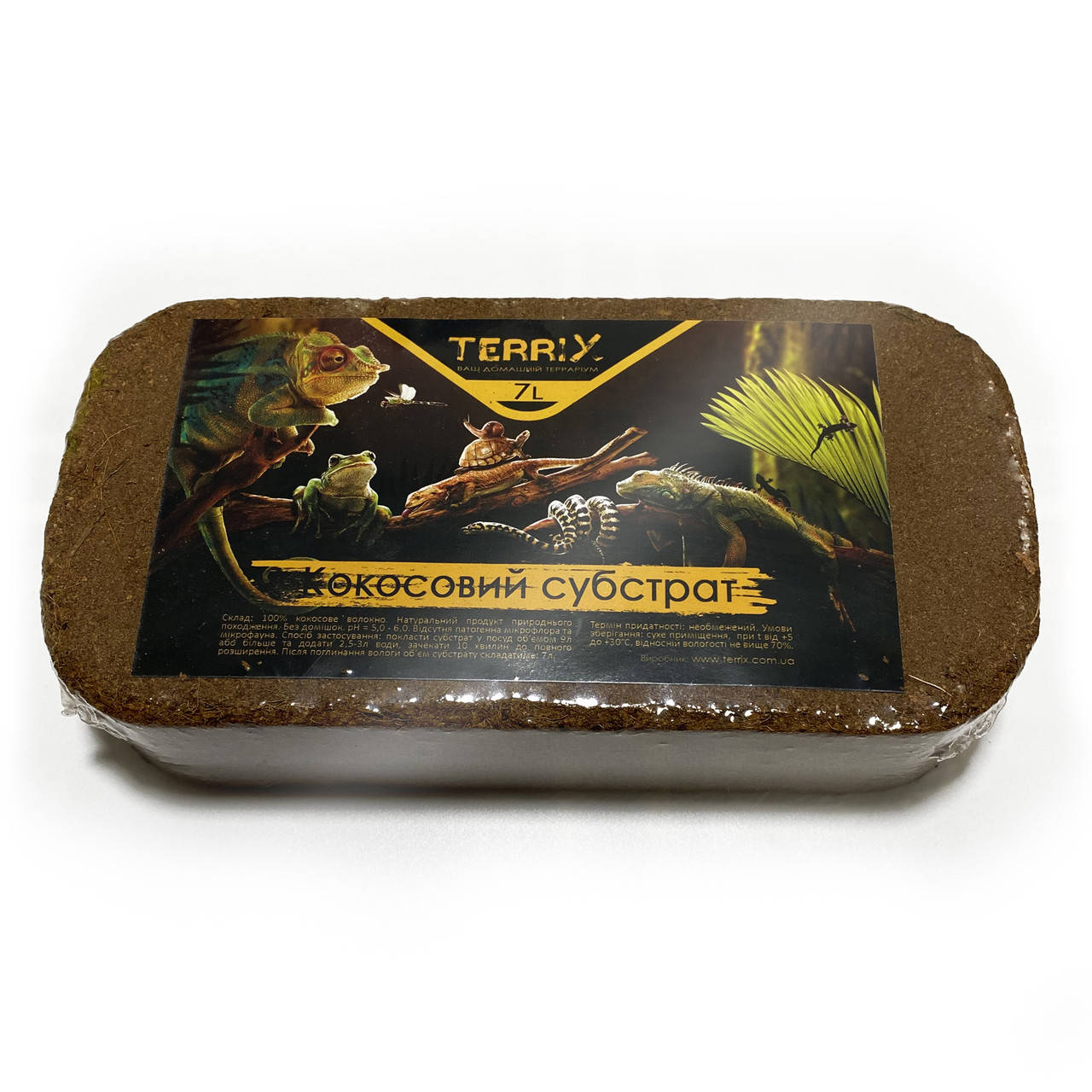 

Кокосовый субстрат для террариума Terrix мелкий 7 л