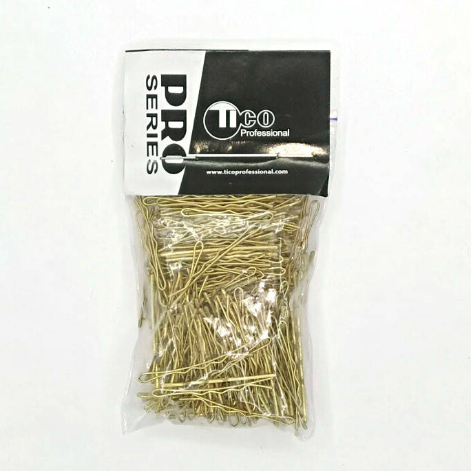 

Невидимки Tico Professional 40мм золотые волнистые 100гр, Золотистый