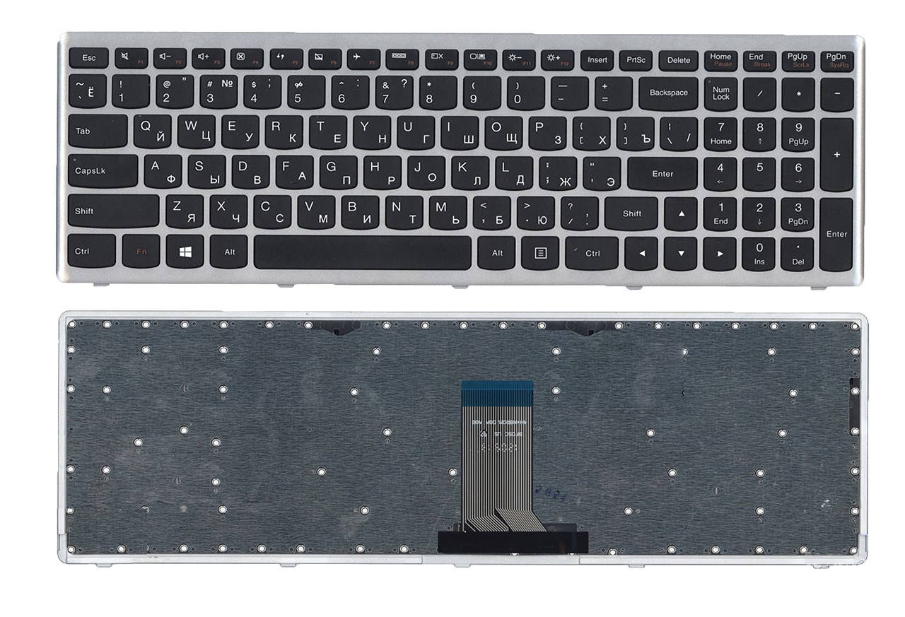 

Клавиатура для ноутбука Lenovo IdeaPad Z710, матовая (25-211273), Серый