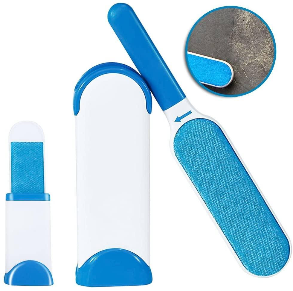

Щетка для удаления шерсти животных Reusable Pet Fur Remover With Self-Cleaning Base. От шерсти собак и кошек., Серый