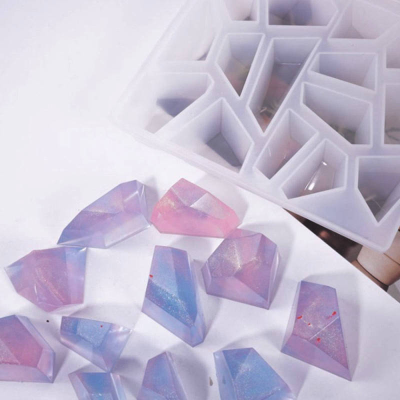 

Молд силиконовый Кристалы Камня большие 15 шт 12х13х2,5 см форма для заливки