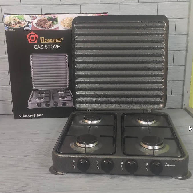 

Настольный газовый таганок (газовая плита) на 4 конфорки DOMOTEC MS-6604-Gray