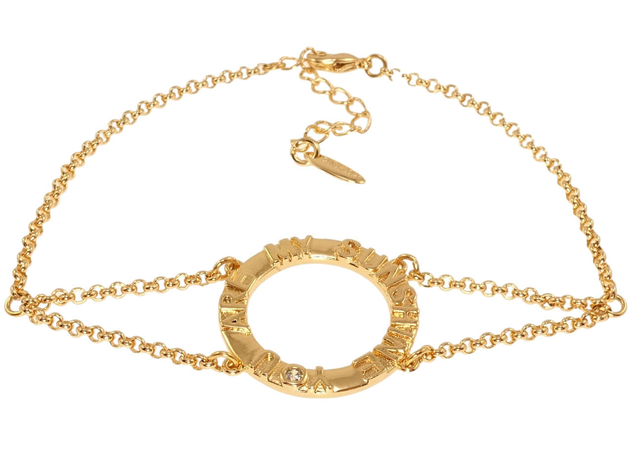 

Браслет Xuping Позолота 18K "Ты мое Солнце" длина с доп.цеп. 17-20см х 2мм