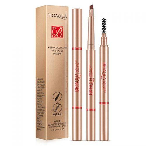 

Карандаш для бровей с щеточкой Bioaqua Double Keep Color В012 - Светло-коричневый, 0.4г