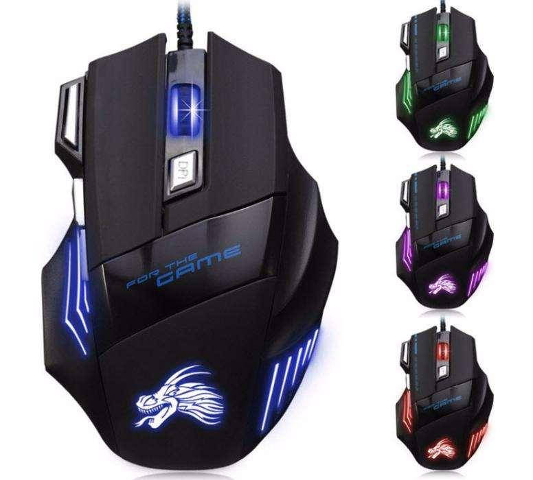 

Игровая компьютерная мышка с подсветкой 5500 DPI 7 Кнопок, Черный