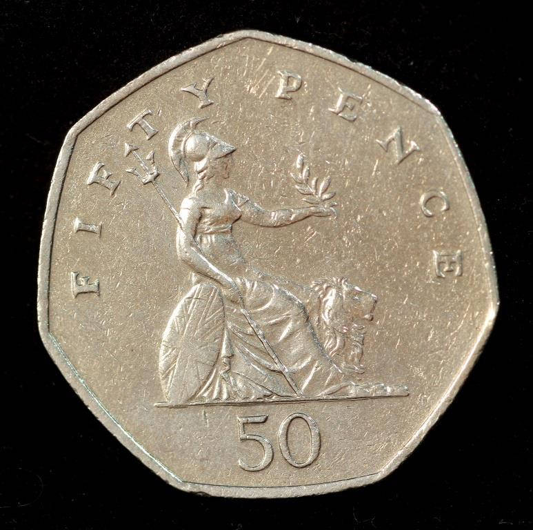 

Монета Великобритании 50 пенсов 1997 г.