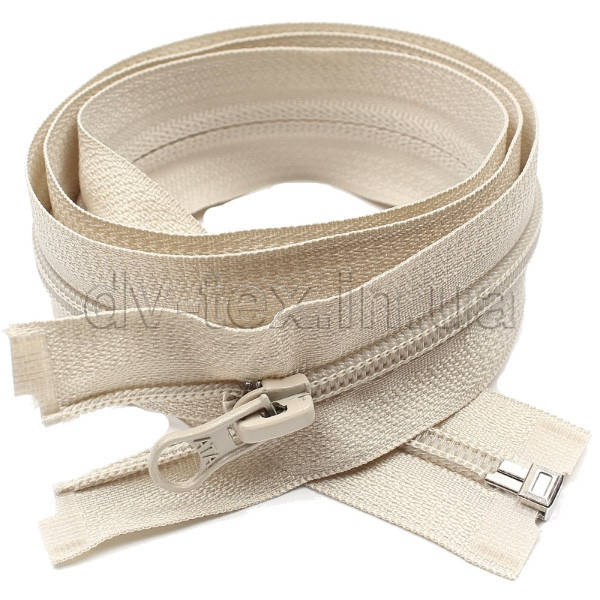 

Молния спиральная DALH (Т-5), (80см), один бегунок, разъемная, автомат, бежевый (572)