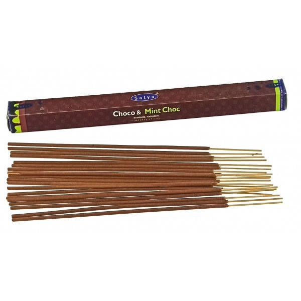 

Аромапалочки Choc & Mint Choc (Шоколад и Мята)(Satya) пыльцовые благовония