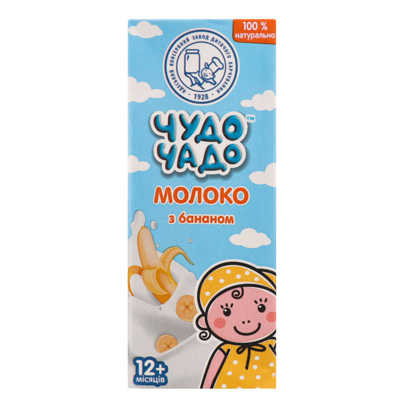 

Чудо-Чадо коктейль молочний 200г молоко з бананом