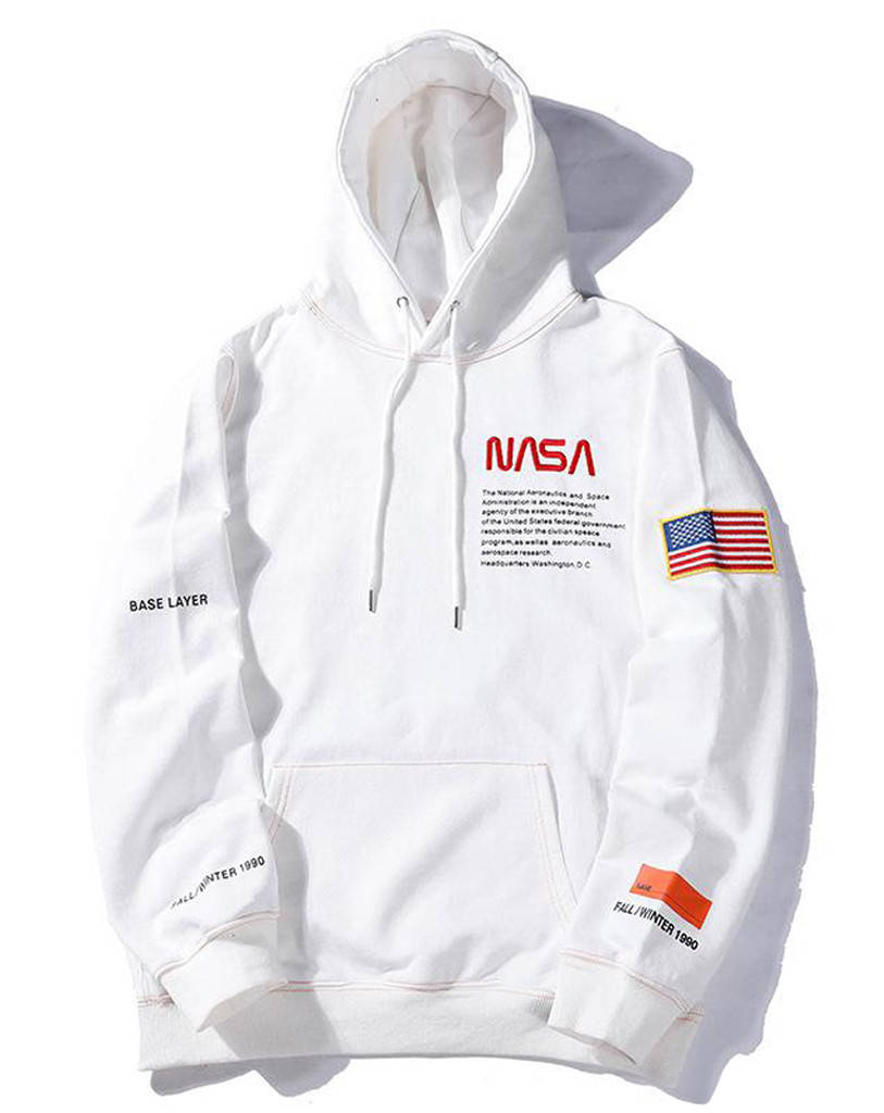 

Худи NASA x Heron Preston (толстовка, кофта с капюшоном наса мужская женская), Белый