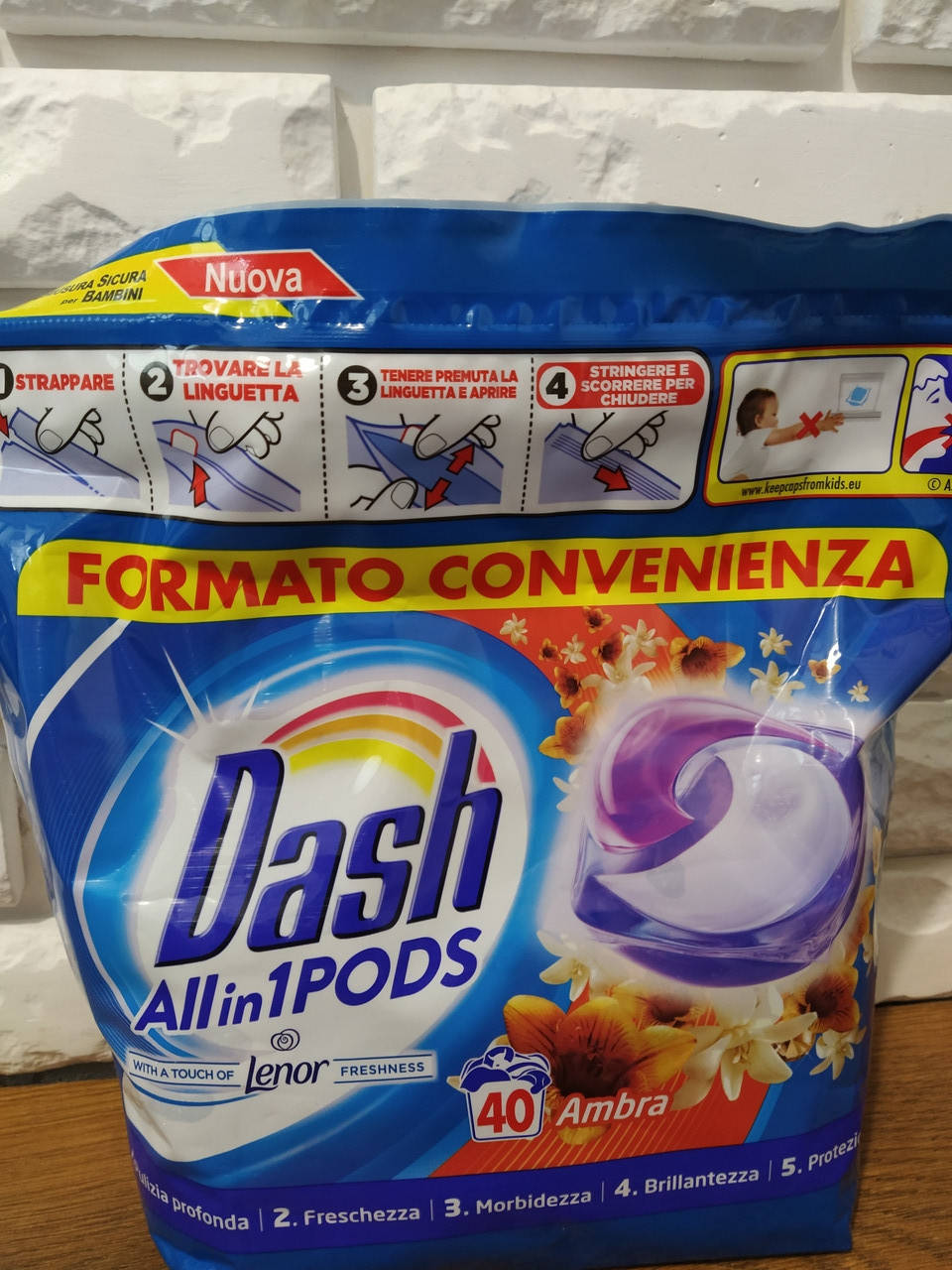 

Капсули для прання Dash 40 шт "амбра"