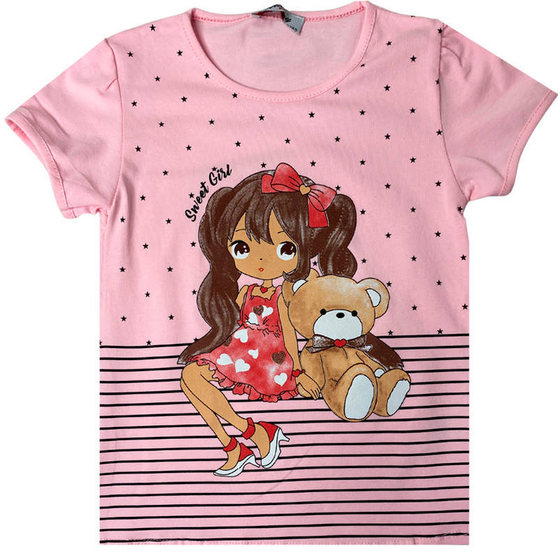 

Футболка для девочки 104-128(4-8 лет) арт.3725.1, 2 цвета