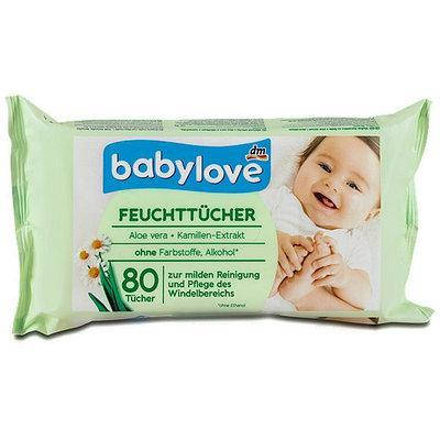 

Детские влажные салфетки Babylove Feuckttucher Aloe Vera + Kamillen-Extrakt - 80 шт