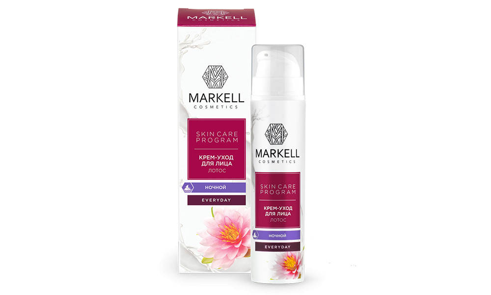 

Ночной крем-уход для лица Markell Skin Care Program Лотос, 50 мл арт. 16210