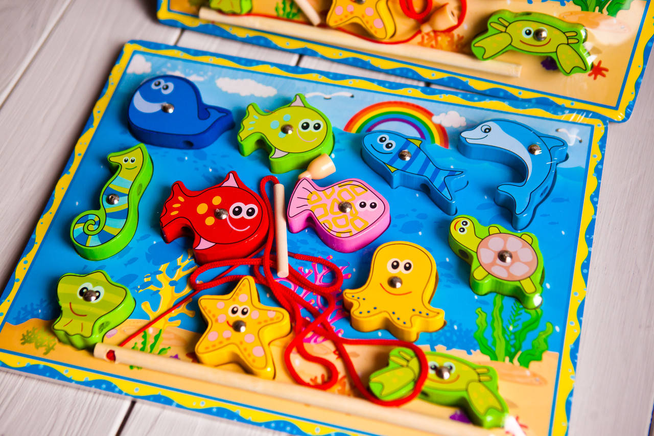 

Деревянная игрушка "Рыбалка", магнитная