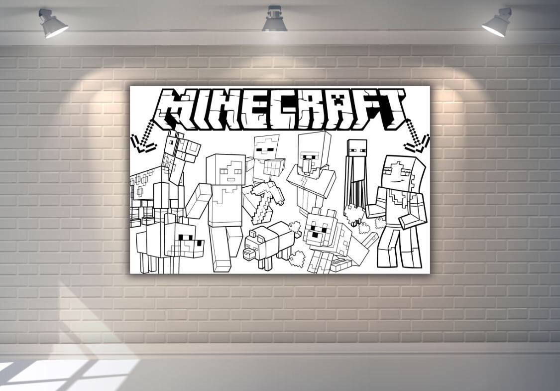 

Плакат - Раскраска 120х75 "Майнкрафт"