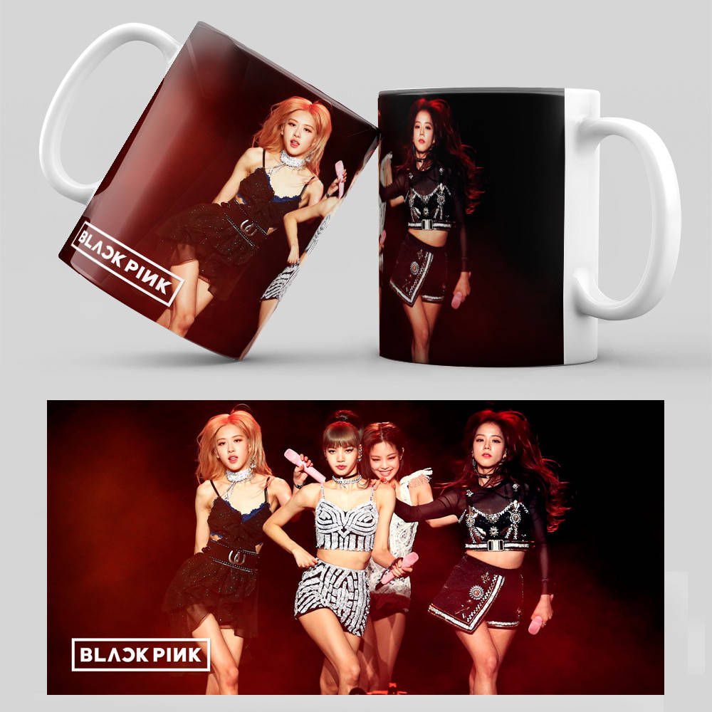 

Чашка 330 мл. белая K-Pop Black Pink 017