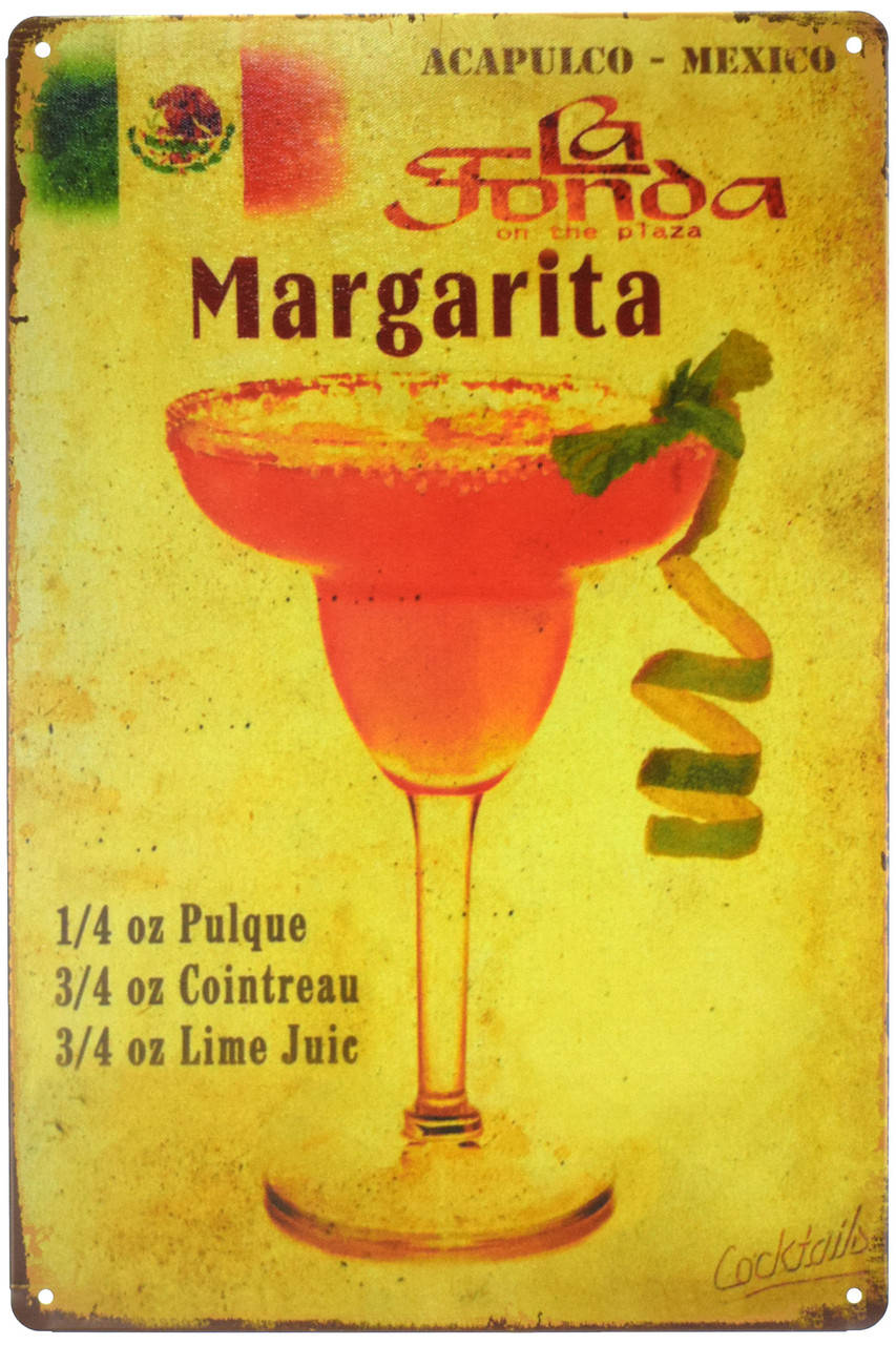

Металлическая табличка "Коктейль Маргарита" (ms-00423)