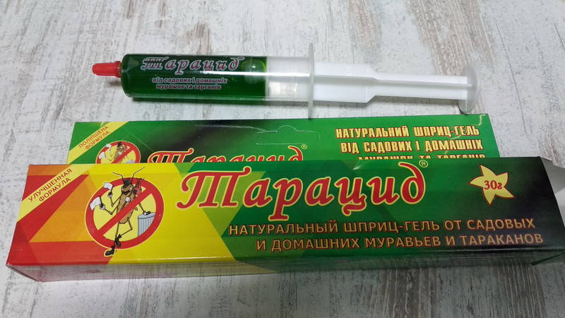 

Тарацид Гель-шприц натуральний від садових і домашніх мурашок та тарганів 30г