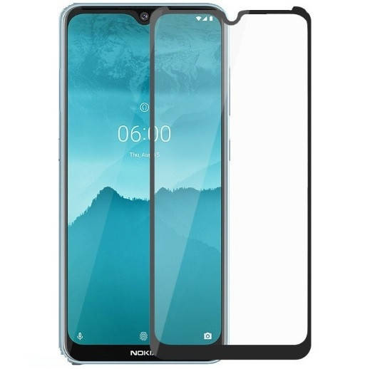 

Защитное стекло для Nokia C20 на весь экран 5д полноэкранное стекло на телефон нокиа с20 черное NFD, Черный