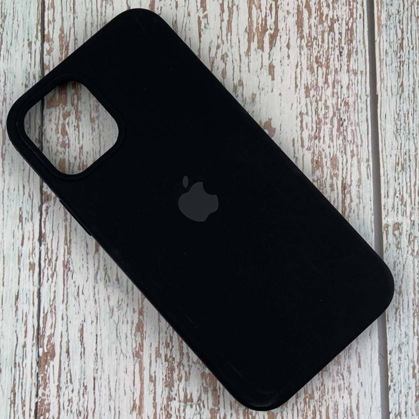 

Силиконовый Чехол на iPhone 13 Pro Max 6.7" с закрытым низом Silicone Case 100% Черный