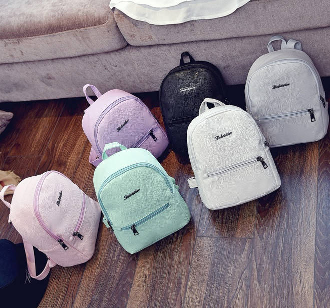 

Яркий женский мини рюкзачок прогулочный, повседневный маленький рюкзак для девушек экокожа, Серый