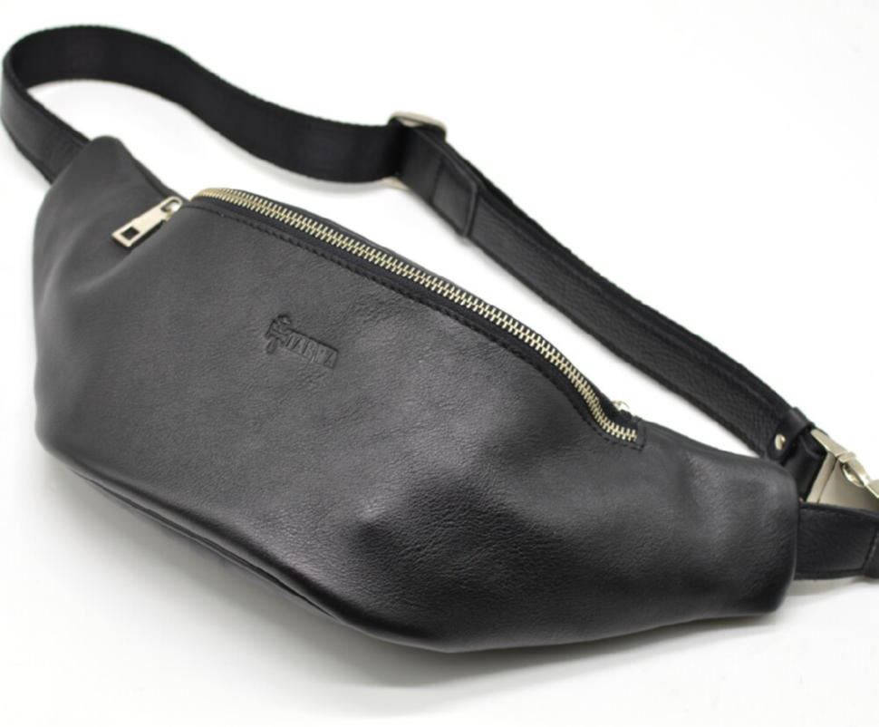 

Напоясная сумка (бананка) из гладкой кожи , TARWA GA-3036-4lx