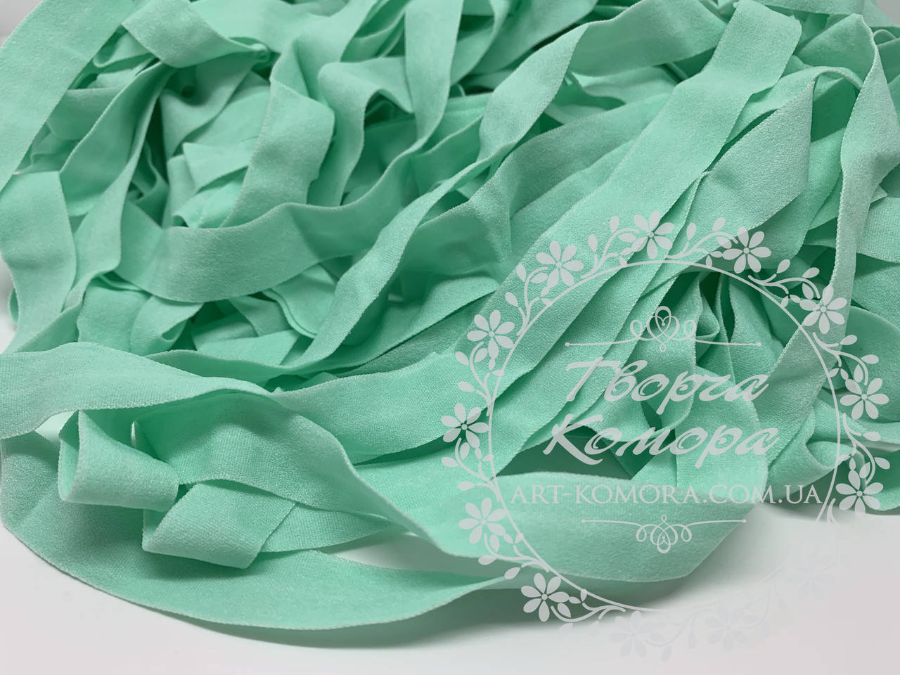 

Бейка эластичная матовая, тиффани, 1,5 см