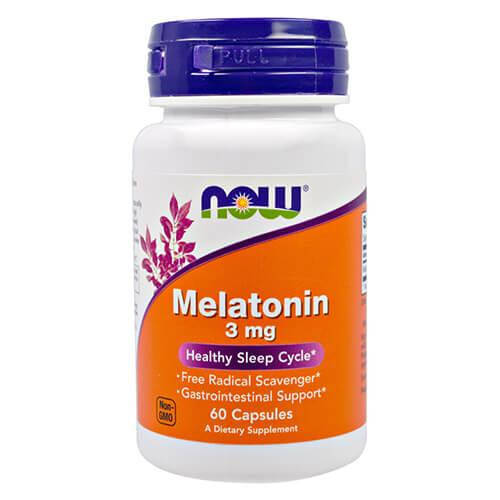 

Мелатонин для сна, NOW Melatonin 3 mg 60 капсул