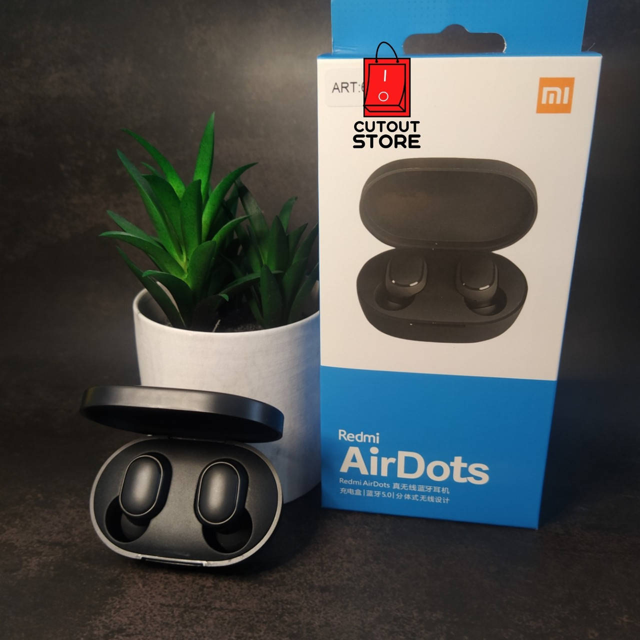 

AirDots Redmi. Mi. Беспроводные наушники., Черный
