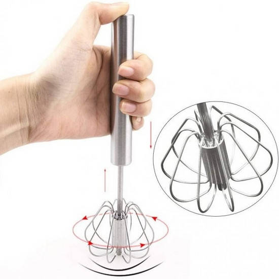 

Венчик hand mixer with blister 27 см Ручной венчик миксер для взбивания Нержавеющая сталь Настоящие фото, Светло-серый