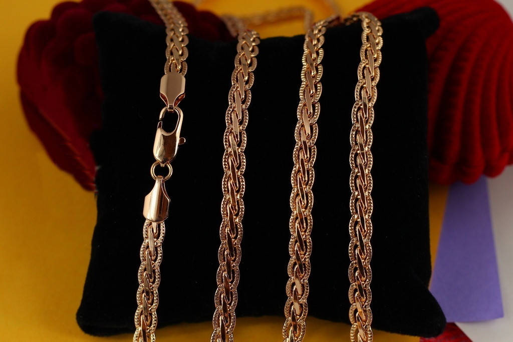 

Цепь Xuping Jewelry косичка 50 см 5 мм золотистая