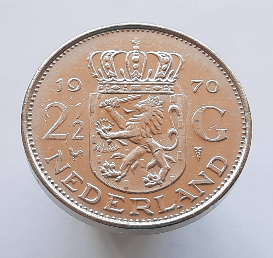 

Нидерланды 2½ гульдена 1970