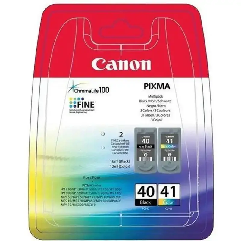 

Картридж CANON (PG-40/CL-41) PIXMA iP-1600/2200/MP-150/170/450 MultiPack (0615B043)