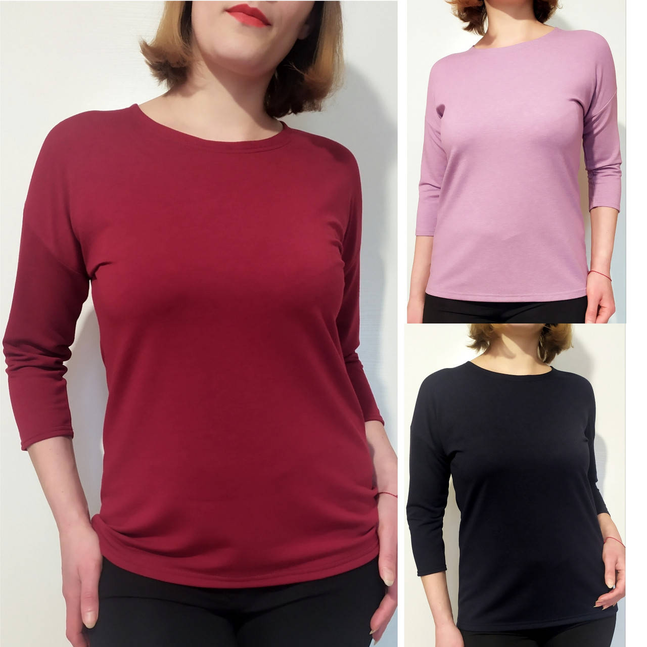 

Кофта женская большого размера 50 трикотажная из двунитки (50,52,54,56,58), Разные цвета