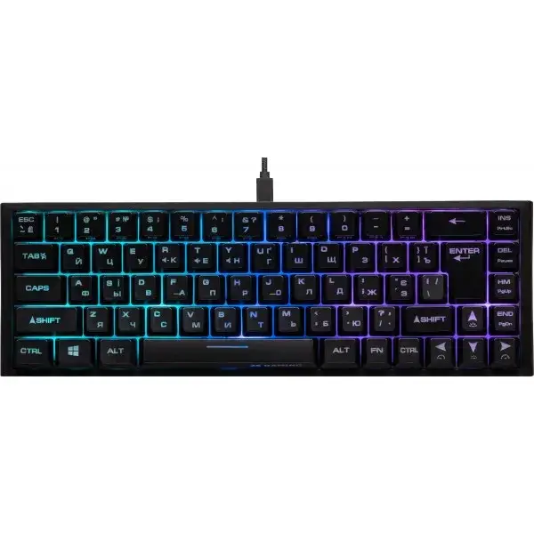 

Клавиатура 2E KG350 Black (2E-KG350UBK) RGB 68key USB Gaming проводная