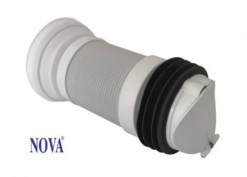

Гофра унитазная Nova с обратным клапаном длина 350 мм 7172N, Белый