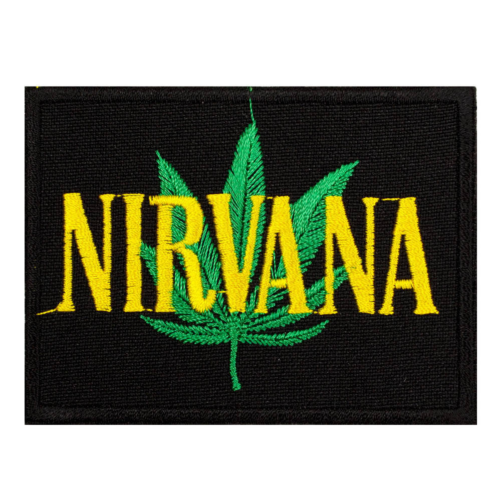 

Нашивка с вышивкой NIRVANA 3 с коноплей