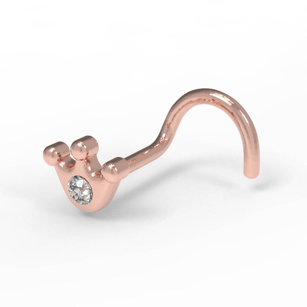 

Пирсинг в ноc Корона из золота с фианитом Ювелірне Мистецтво Арт:538110фб-1,5