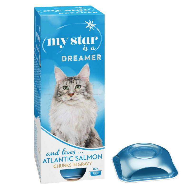 

Влажный корм для кошек My star с лососем (кусочки в соусе) 90г