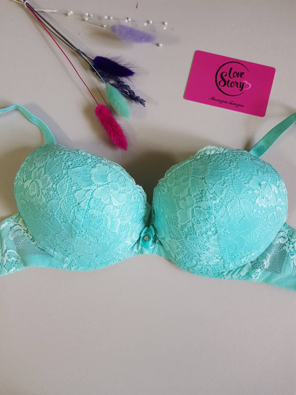 

Бюстгальтер Annajolly 9023 м'ятний 70С,80С, Бирюзовый