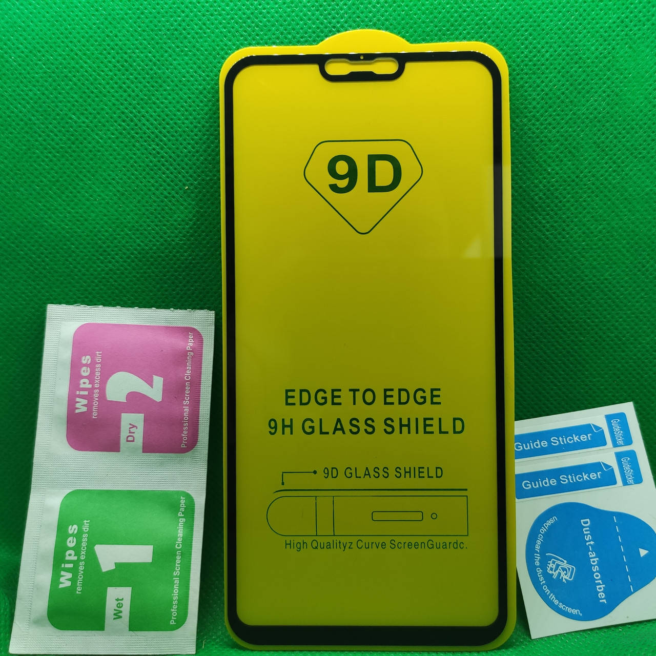 

Защитное стекло для Xiaomi Mi 8 Lite Full Glue 9D 9H на весь экран телефона клей по всей поверхности Черный