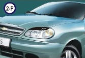 

Реснички на фары Daewoo Lanos тип2, Черный