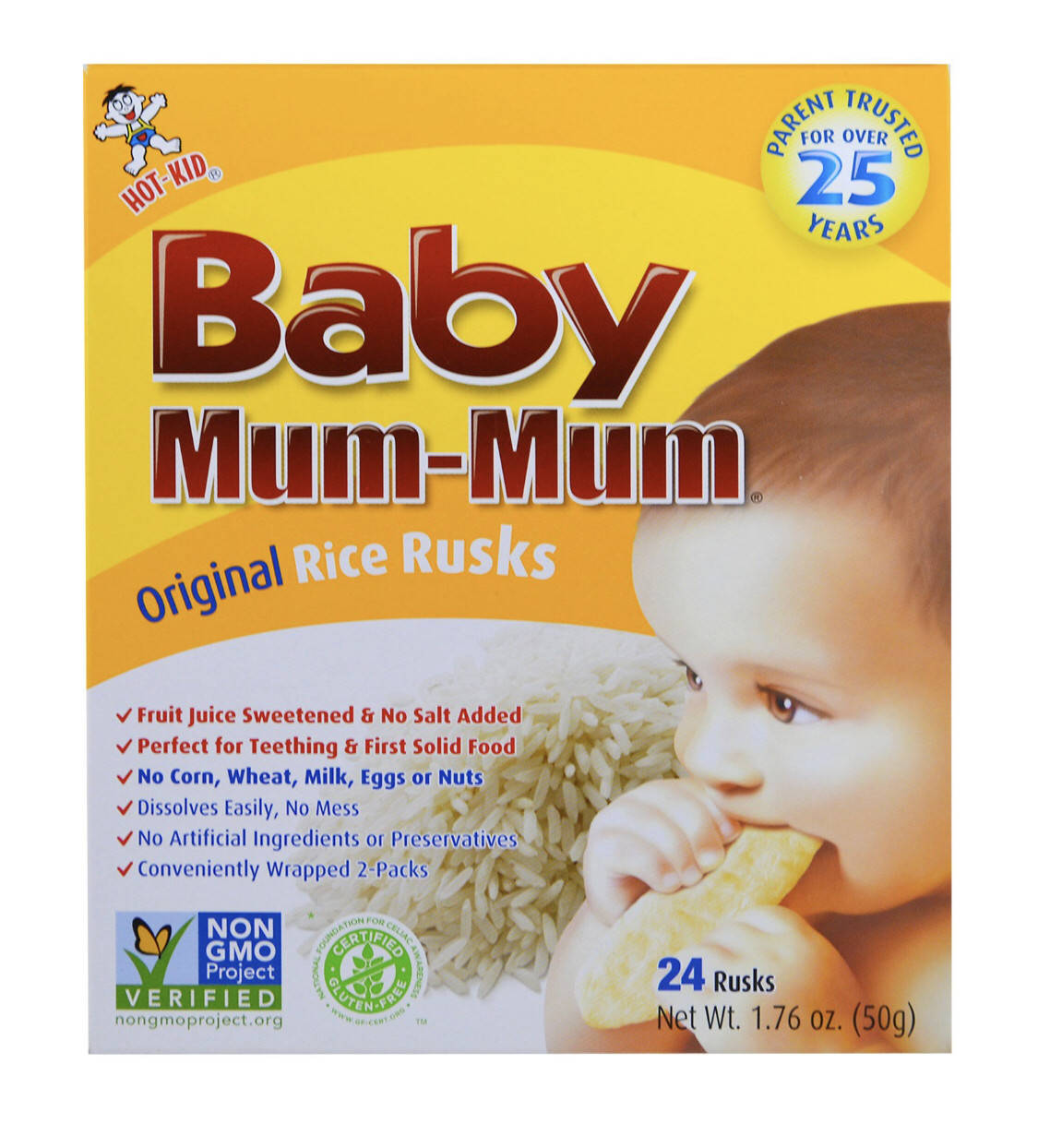 

Печенье для прорезывания зубов, Baby Mum-Mum, Hot Kid, 24 шт.