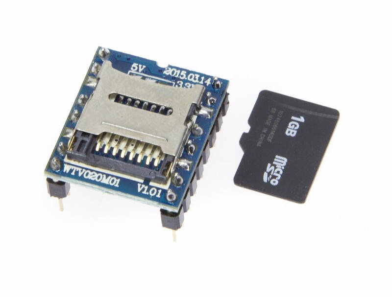 

Модуль MP3 с micro SD слотом WTV020