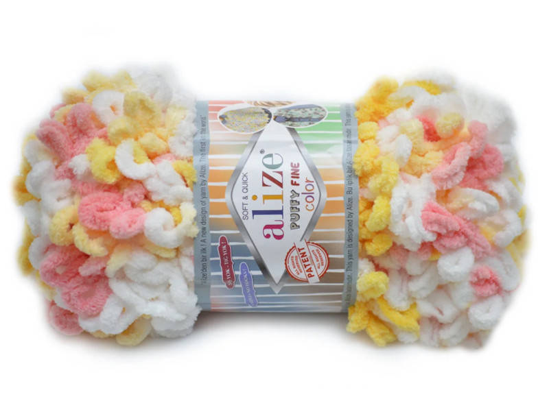 

Alize Puffy Fine Color, №5942, Секционное крашение