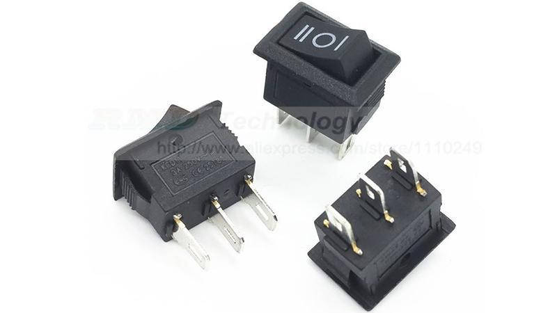 

Переключатель три позиции KCD11 10*15мм 3A 250V три контакта (16040)