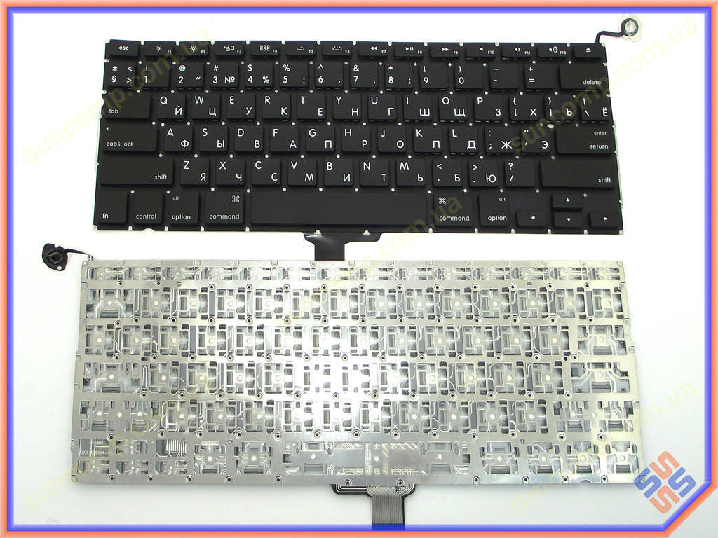 

Клавиатура для APPLE A1278 Macbook Pro MB467 13.3" (RU, Small Enter), Черный