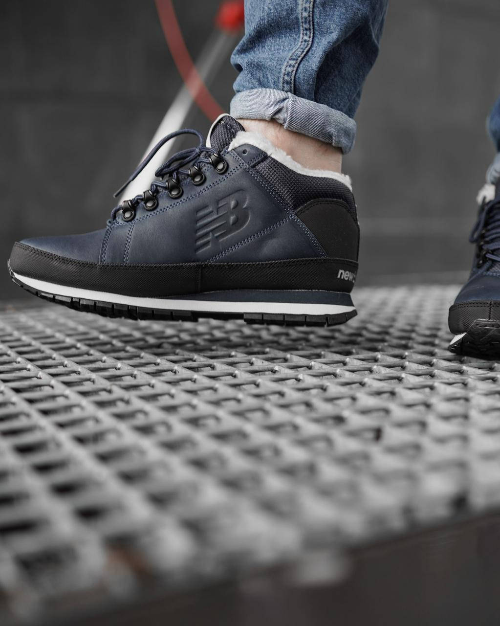 

Оригинальные мужские кроссовки на зиму New Balance NB 754 Fur Нью Беланс, Синий