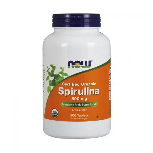 

Спирулина Now Foods Spirulina 500 mg organic 500 tabs нау фудс